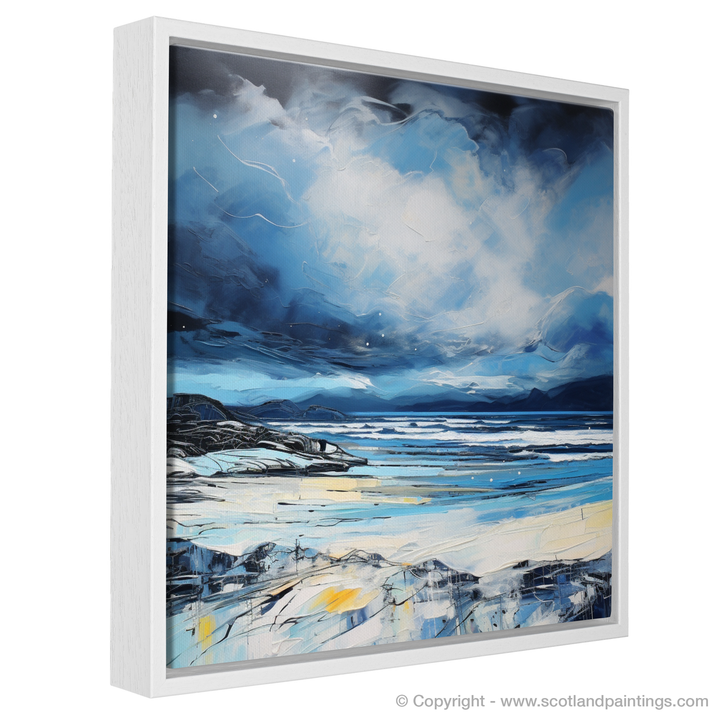 Tempest Over Camusdarach: An Abstract Expressionist Homage to Scottish Shores