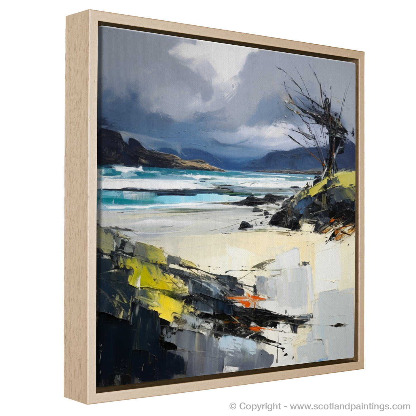 Storm's Embrace: Abstract Vigour of Camusdarach Beach