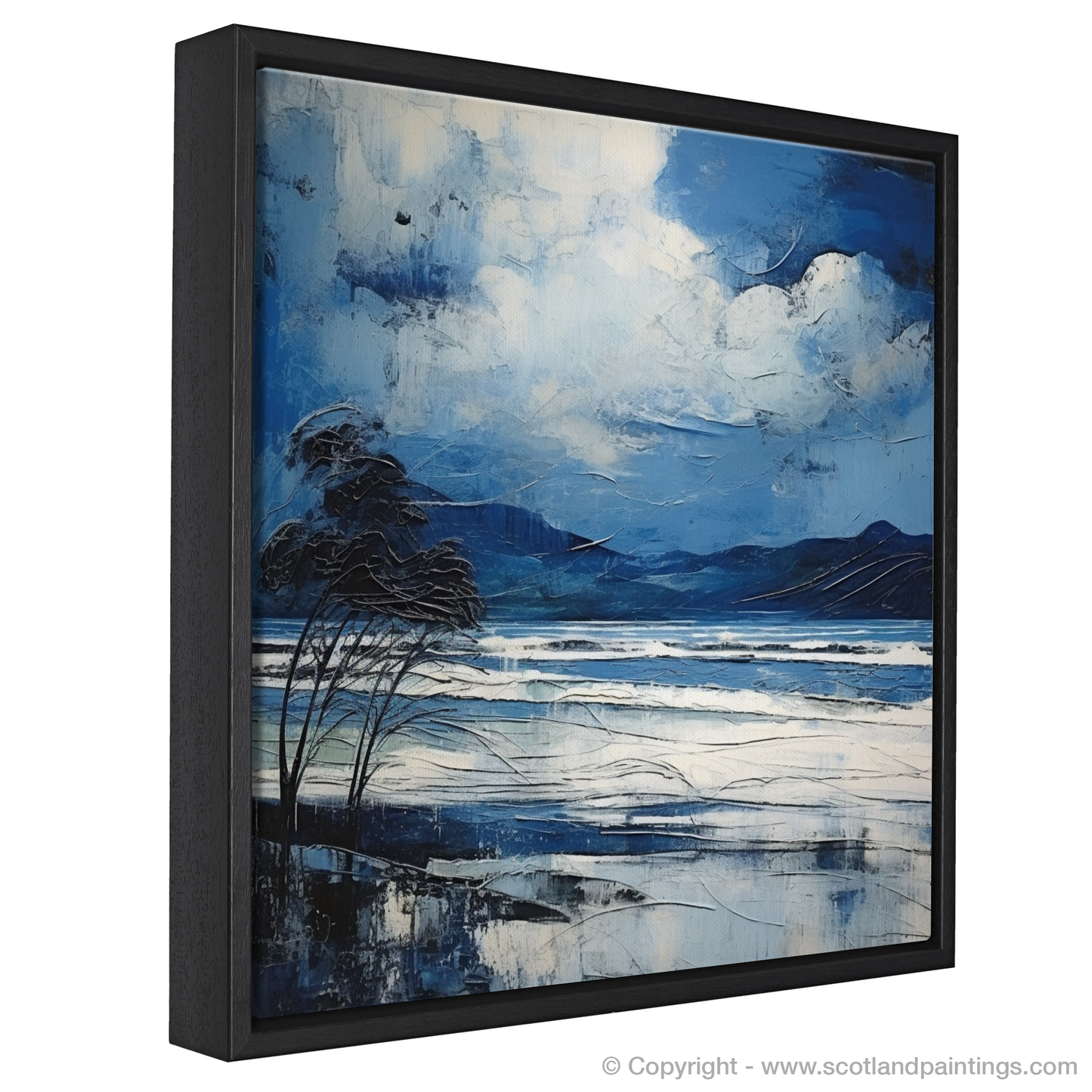 Storm over Camusdarach Beach: An Abstract Expressionist Ode to Scotland's Coast