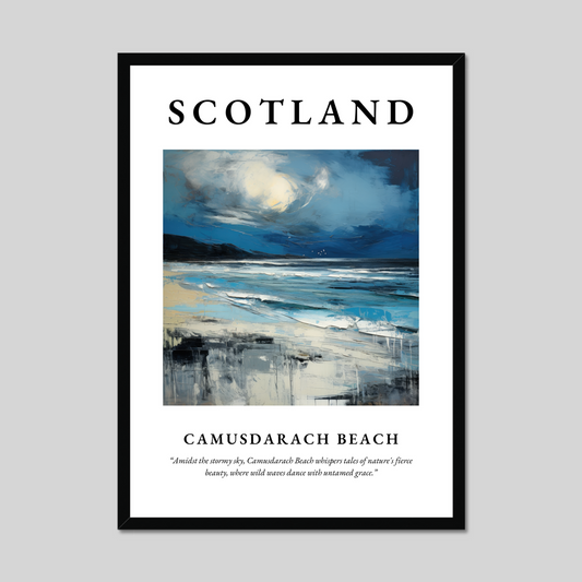 Poster of Camusdarach Beach, Scotland.