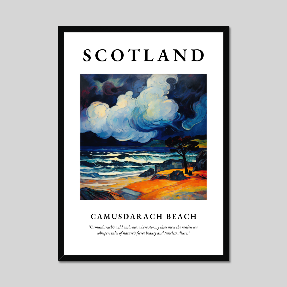 Poster of Camusdarach Beach, Scotland.