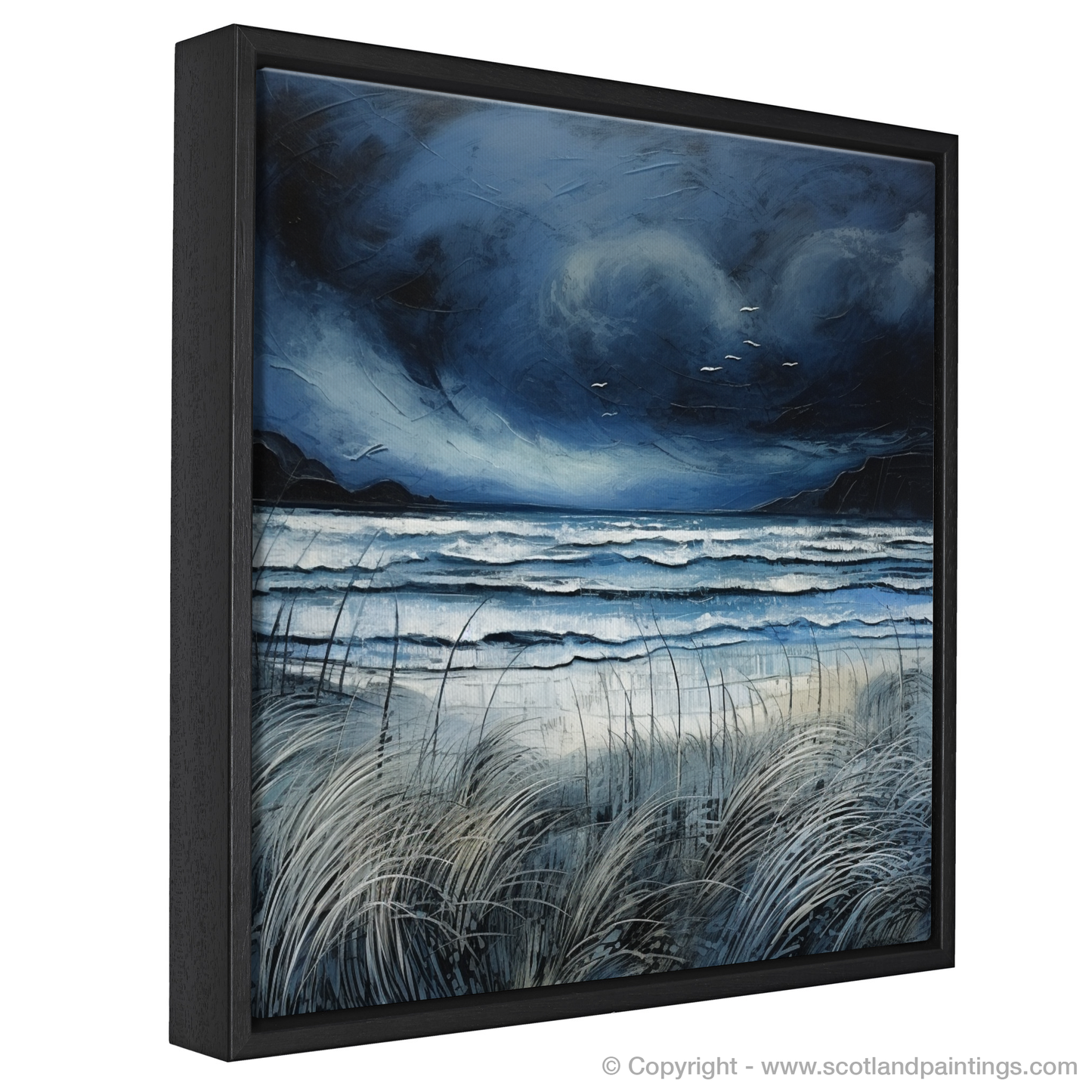 Storm's Embrace: An Abstract Expression of Camusdarach Beach