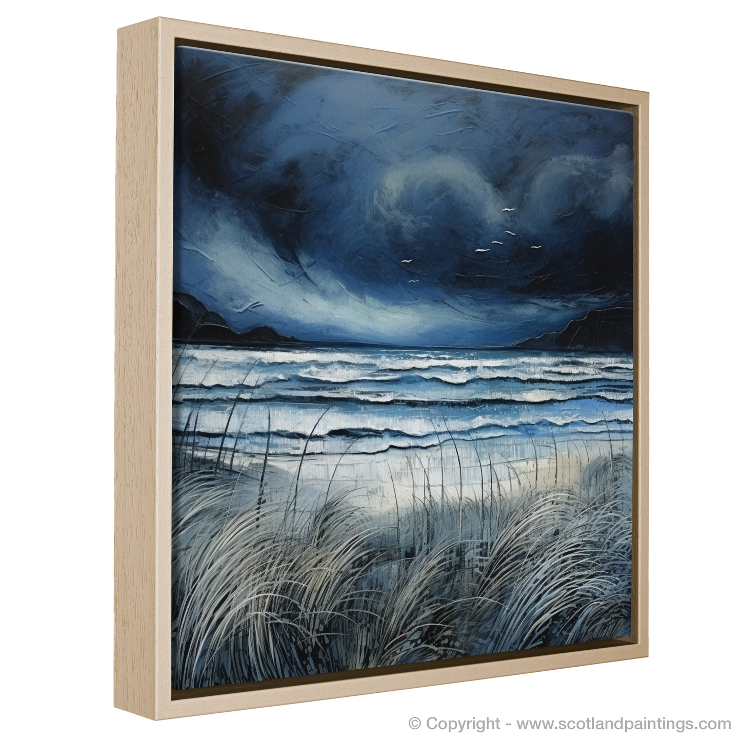 Storm's Embrace: An Abstract Expression of Camusdarach Beach