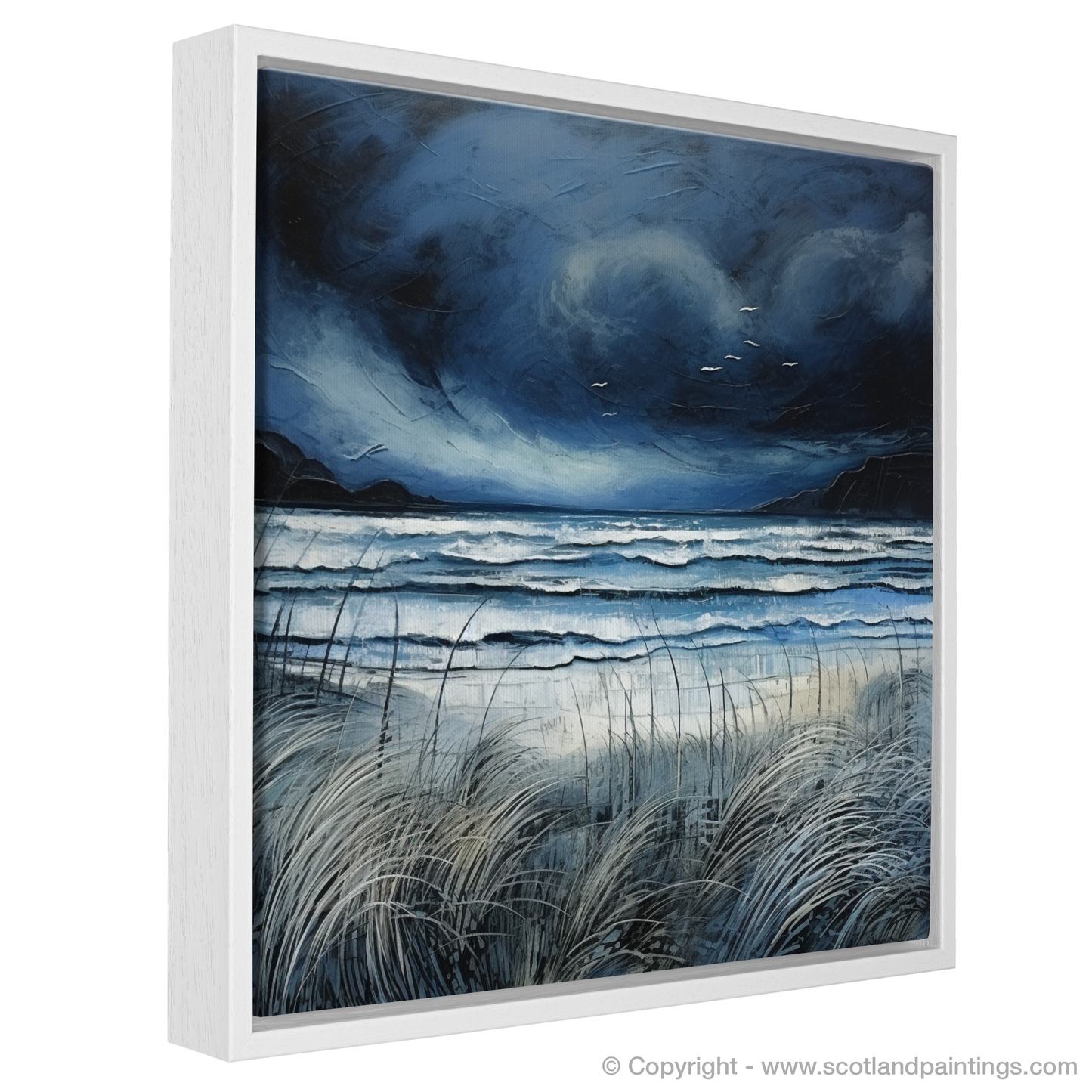 Storm's Embrace: An Abstract Expression of Camusdarach Beach