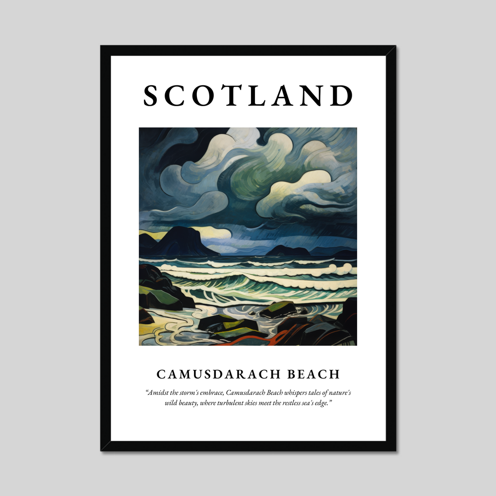 Poster of Camusdarach Beach, Scotland.