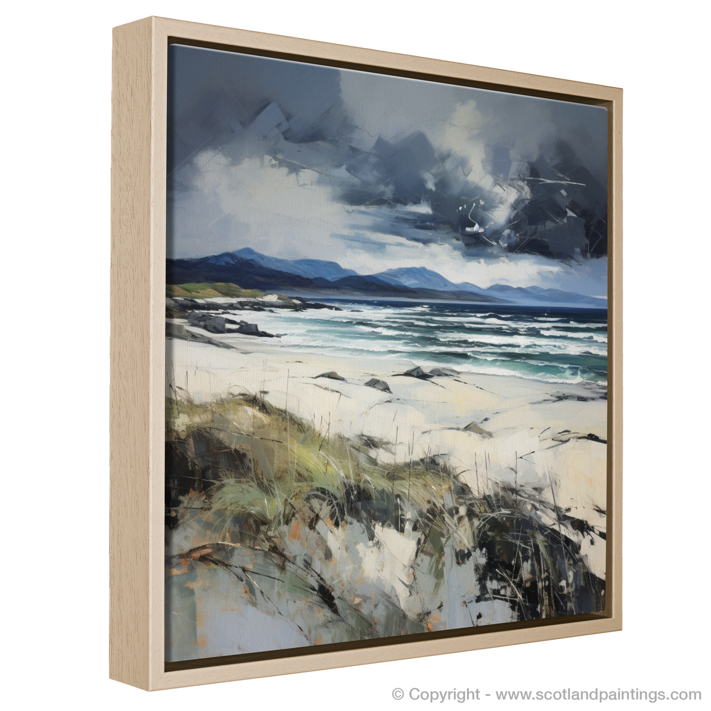 Storm over Camusdarach: An Abstract Expressionist Ode to Wild Scotland