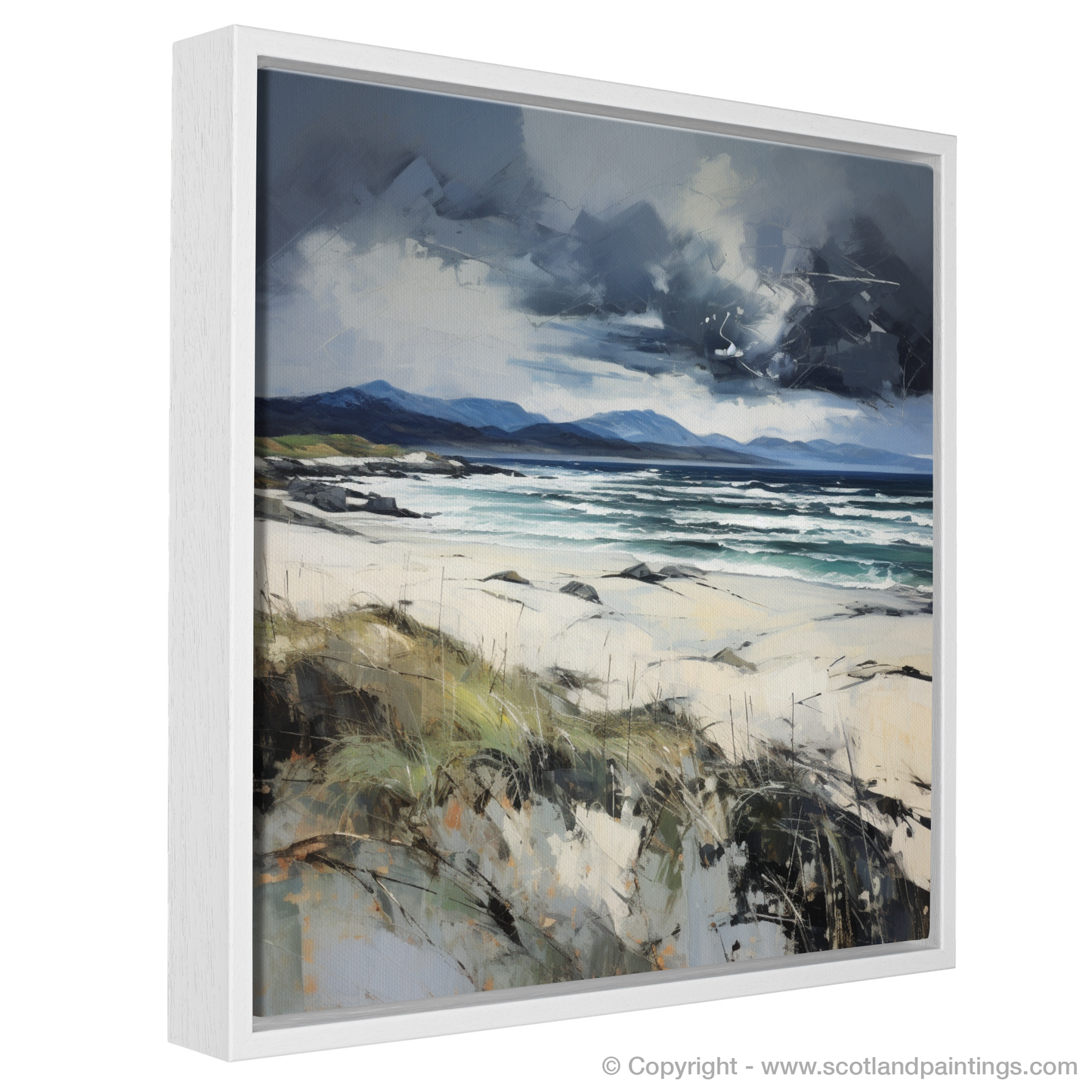 Storm over Camusdarach: An Abstract Expressionist Ode to Wild Scotland