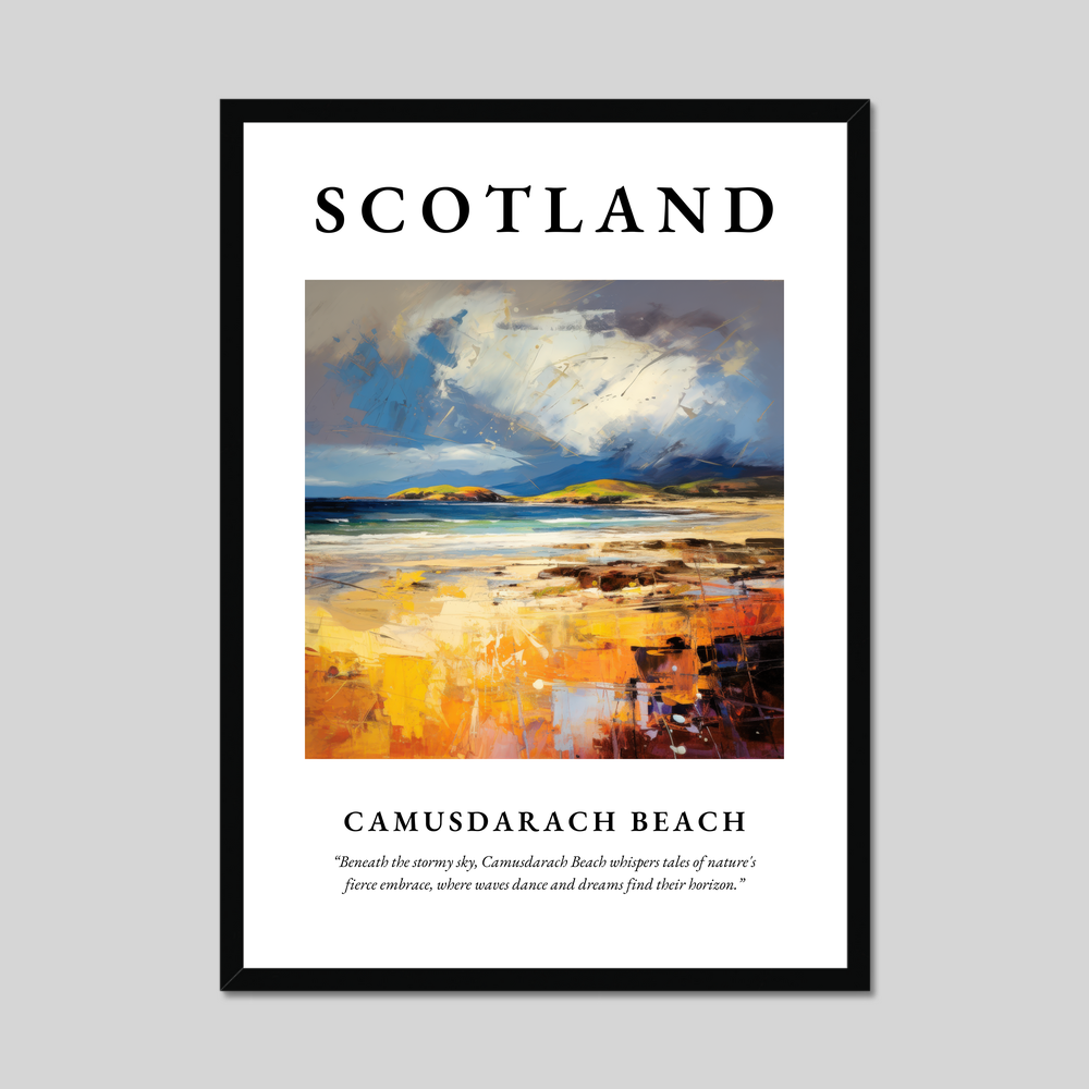 Poster of Camusdarach Beach, Scotland.