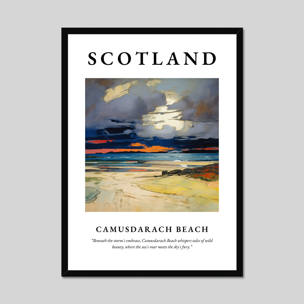 Poster of Camusdarach Beach, Scotland.