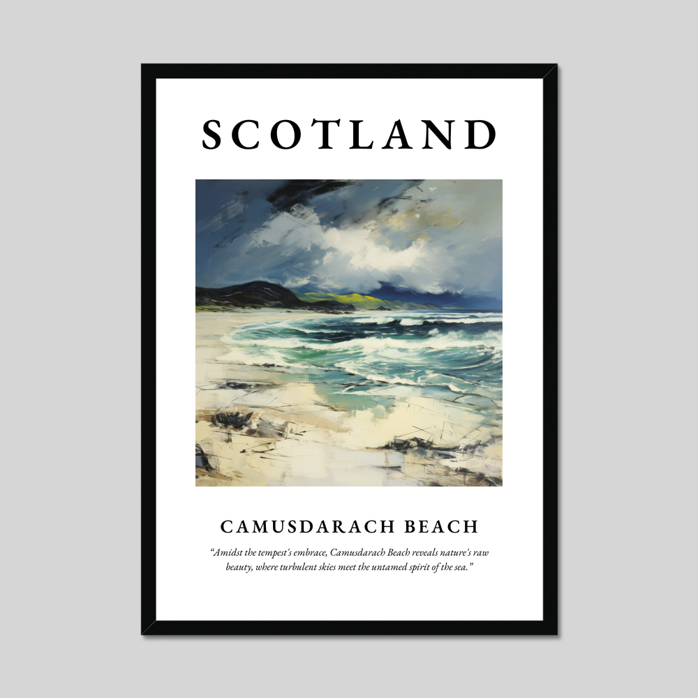 Poster of Camusdarach Beach, Scotland.