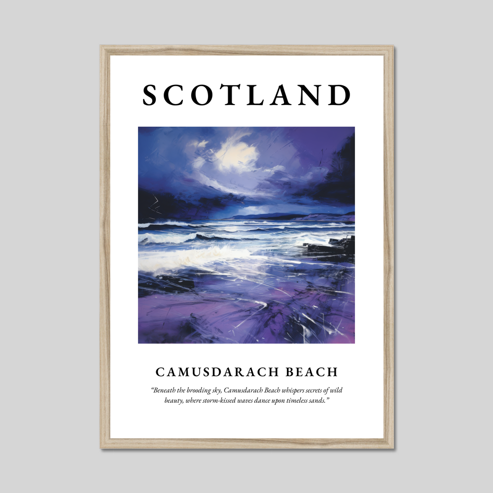 Poster in a natural frame with the word Scotland