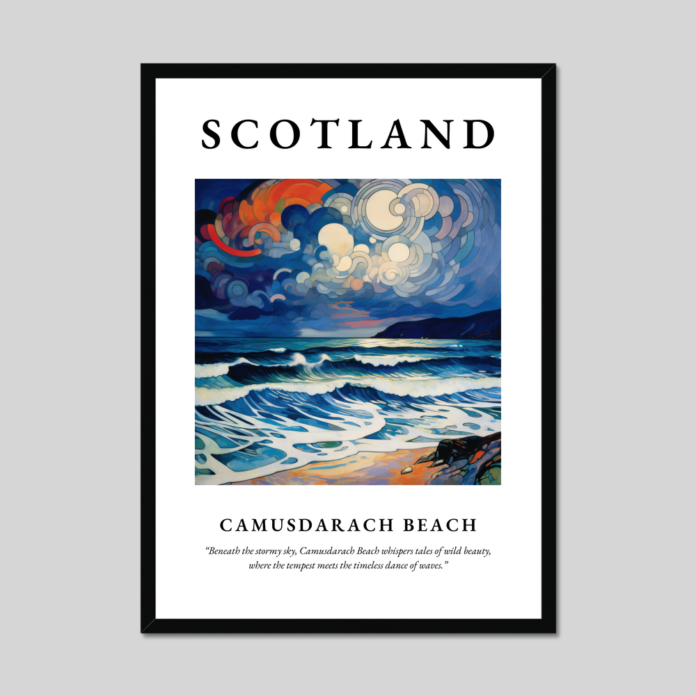 Poster of Camusdarach Beach, Scotland.