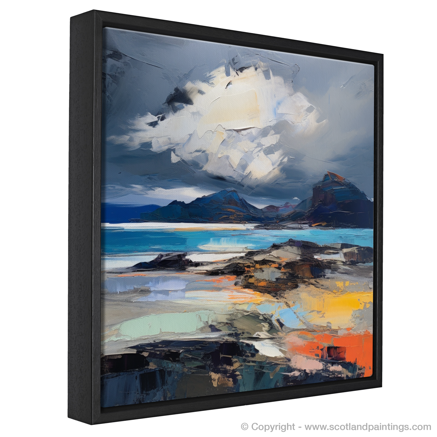 Storm's Embrace: An Abstract Expressionist Journey Through Camusdarach Beach