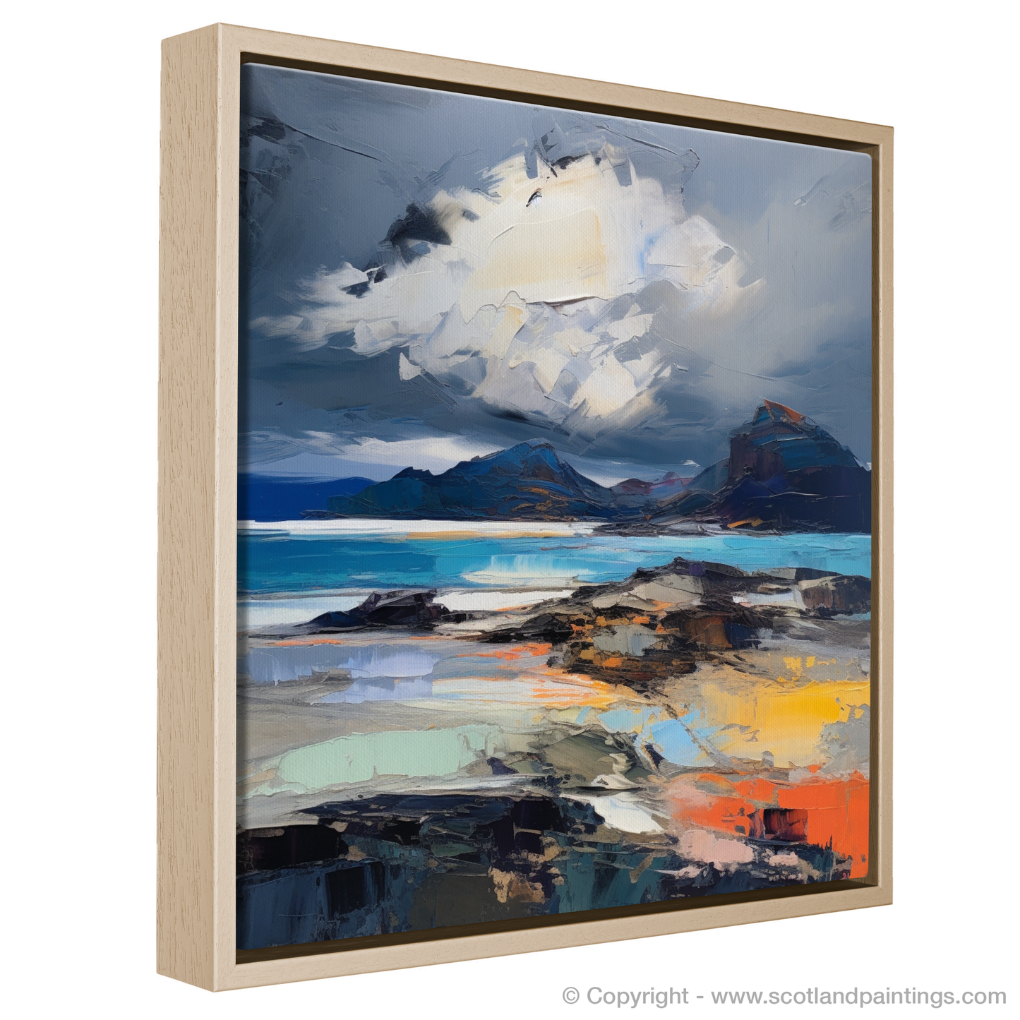 Storm's Embrace: An Abstract Expressionist Journey Through Camusdarach Beach