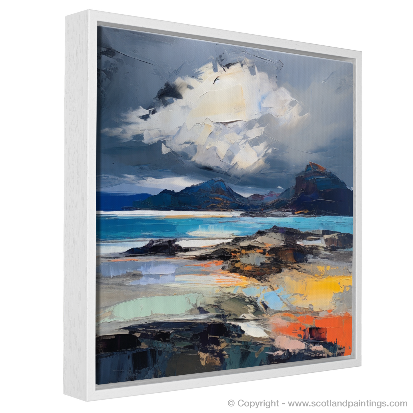 Storm's Embrace: An Abstract Expressionist Journey Through Camusdarach Beach