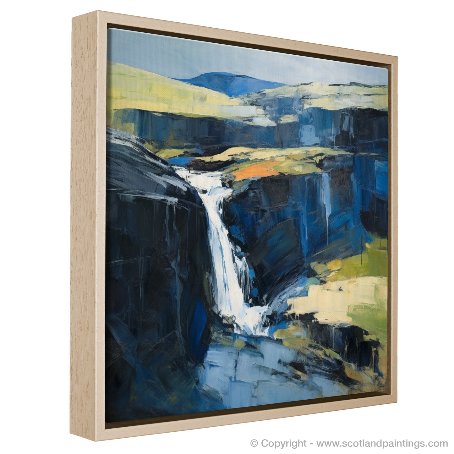 Mealt Falls Majesty: An Abstract Impression of Skye's Waterfall Wonder