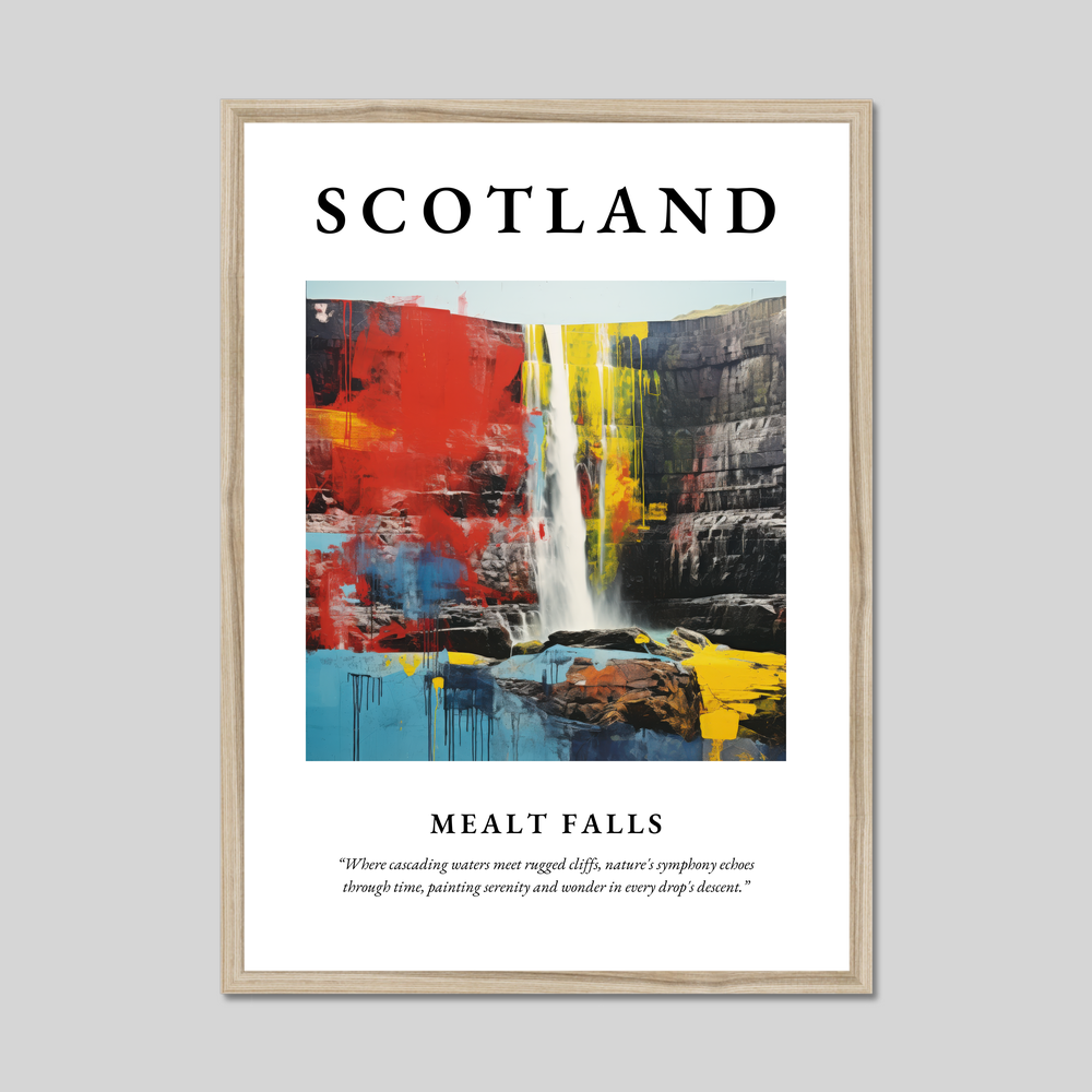 Poster in a natural frame with the word Scotland