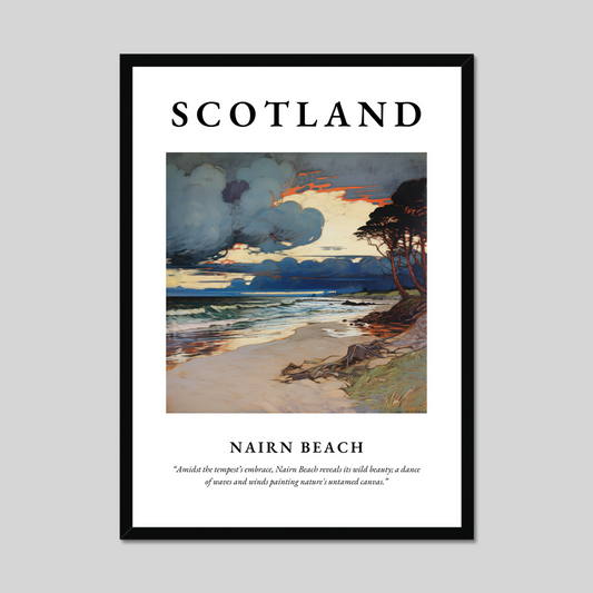 Poster of Nairn Beach, Scotland.