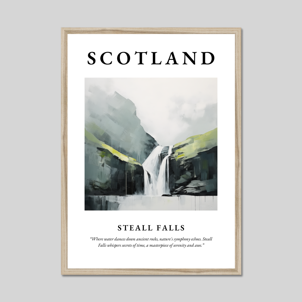 Poster in a natural frame with the word Scotland