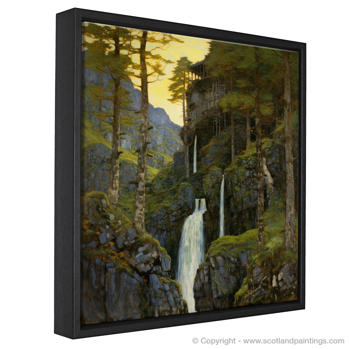 Enchanted Cascade: An Art Nouveau Tribute to Plodda Falls