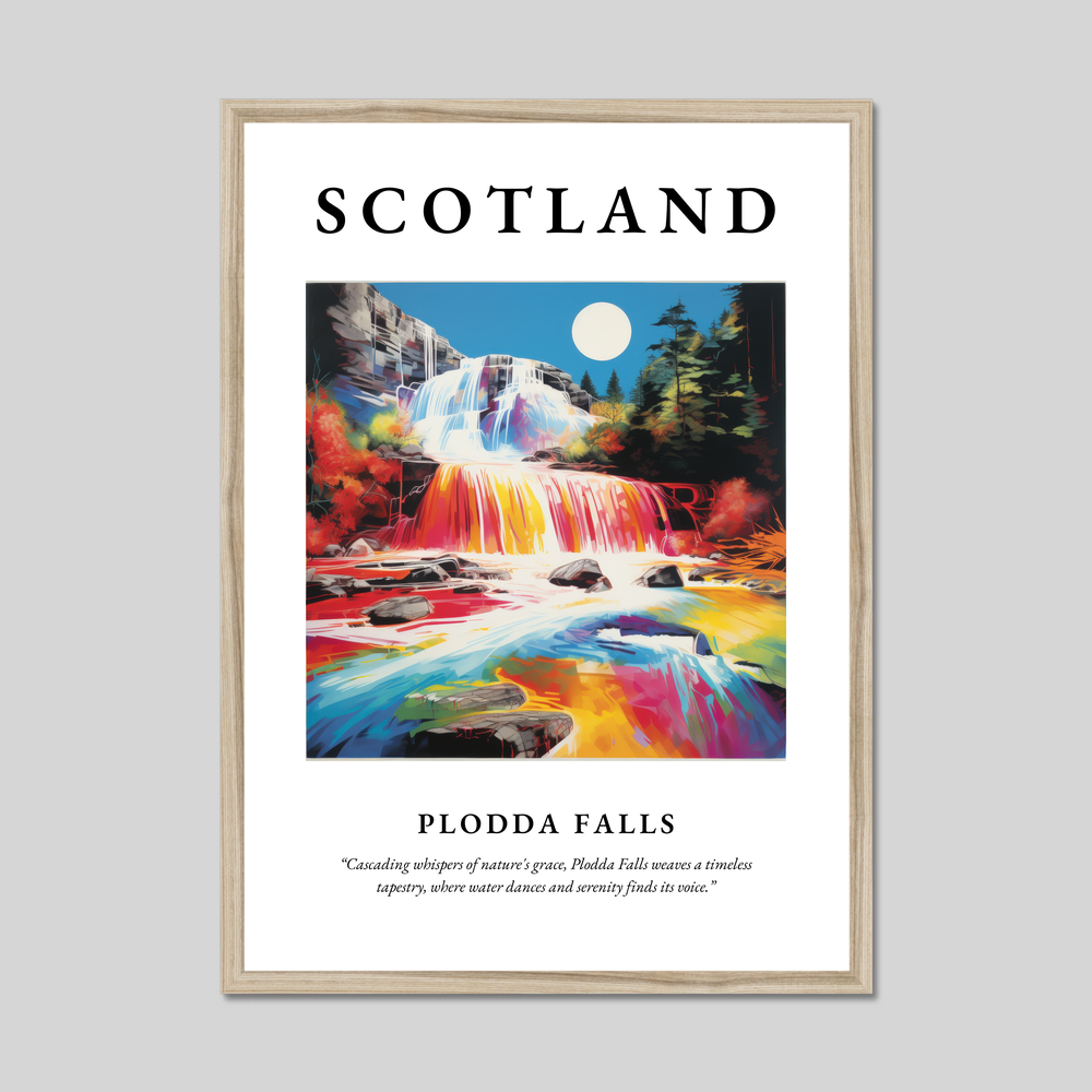 Poster in a natural frame with the word Scotland