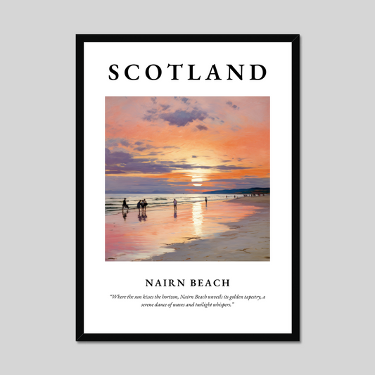 Poster of Nairn Beach, Scotland.