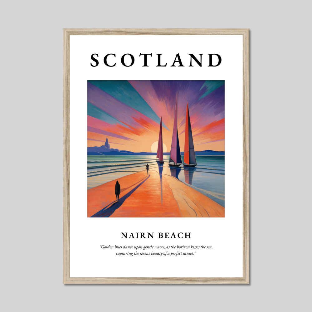 Poster in a natural frame with the word Scotland