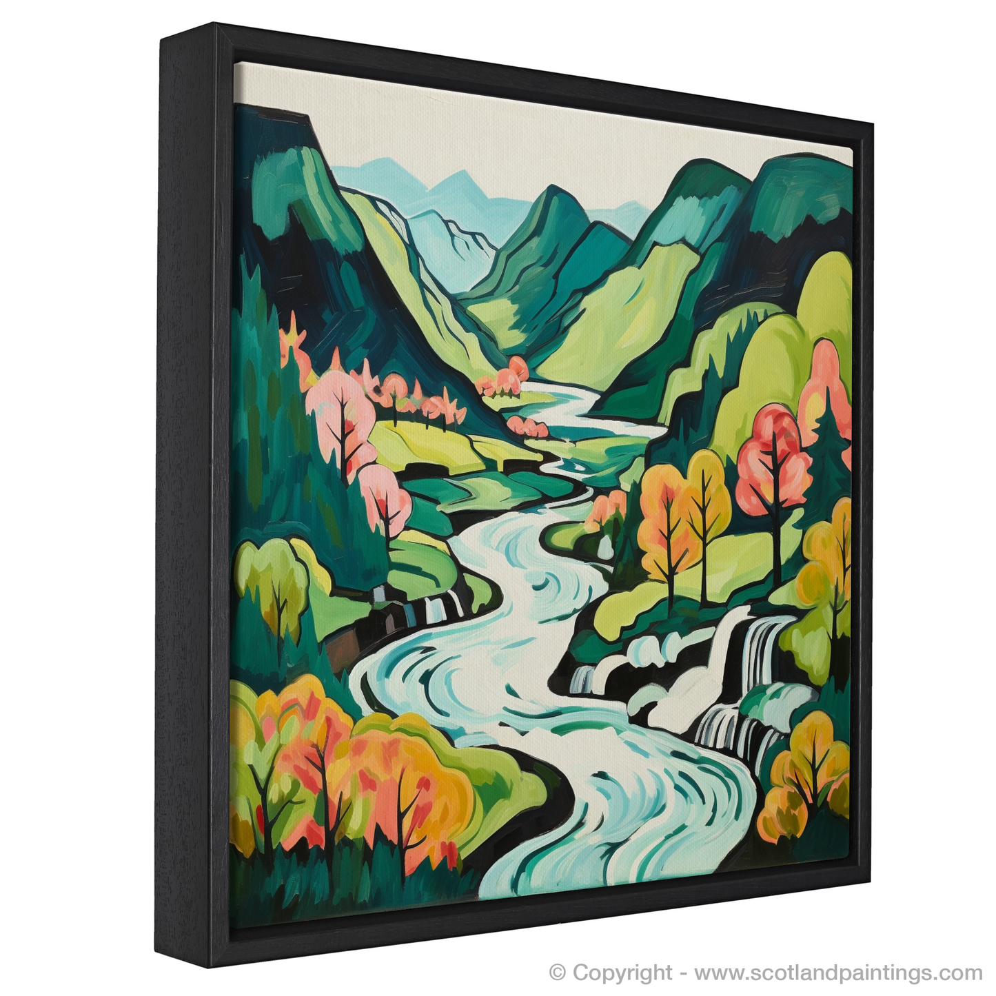 Enchanted Waters of Steall Falls: A Naive Art Vision