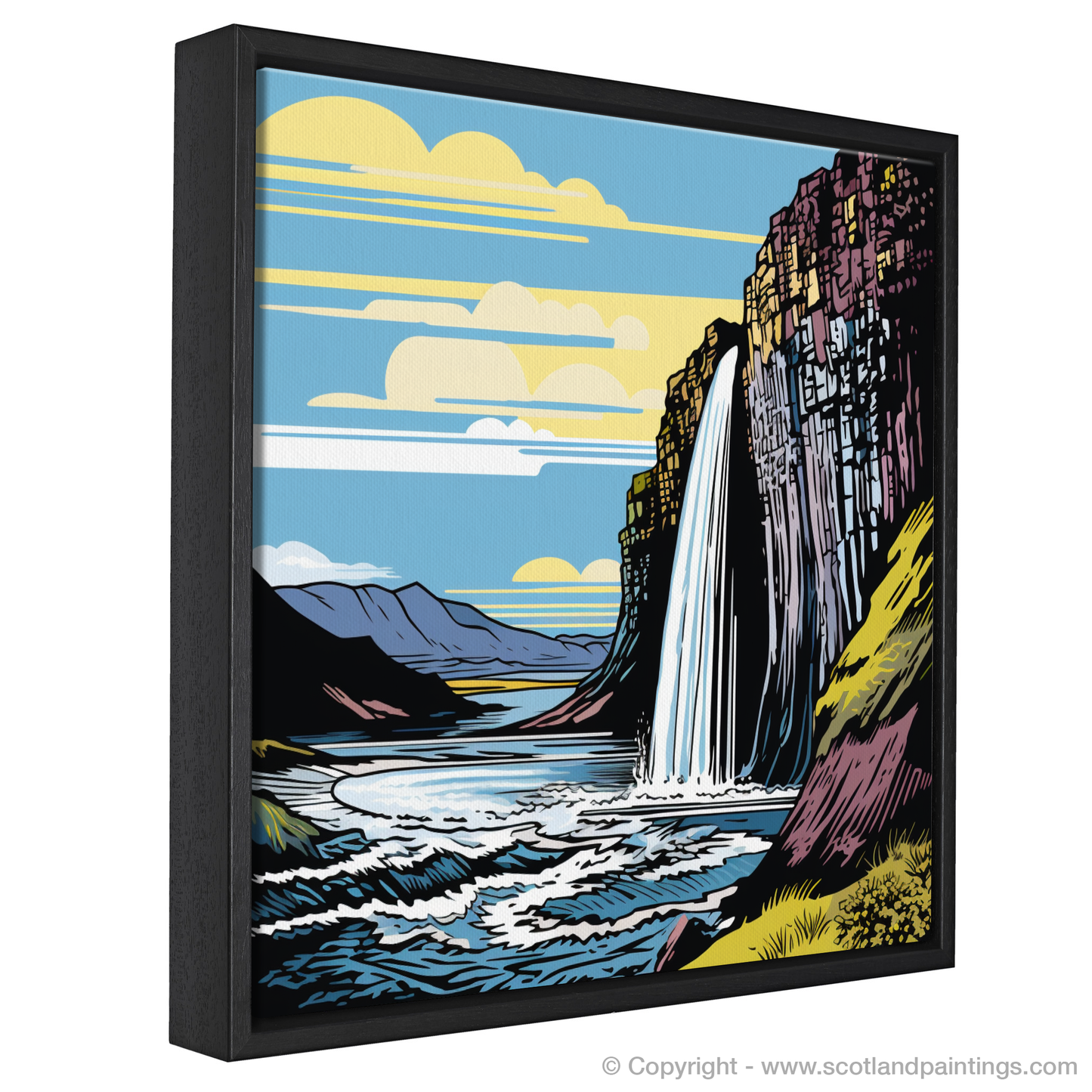 Mealt Falls Majesty: A Pop Art Tribute to Skye's Natural Wonder