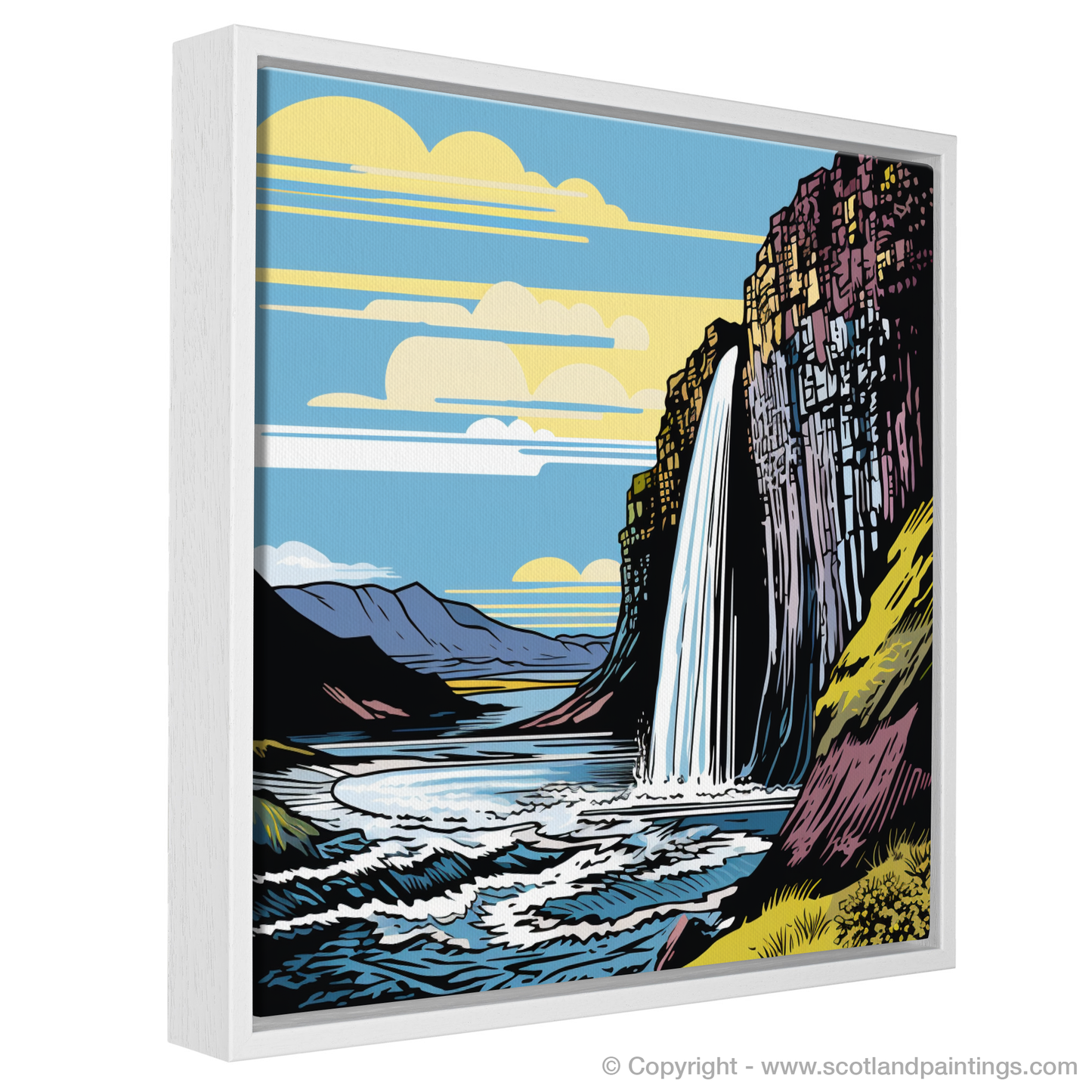 Mealt Falls Majesty: A Pop Art Tribute to Skye's Natural Wonder