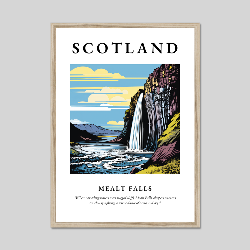 Poster in a natural frame with the word Scotland