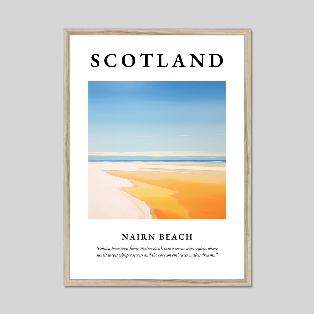 Poster in a natural frame with the word Scotland