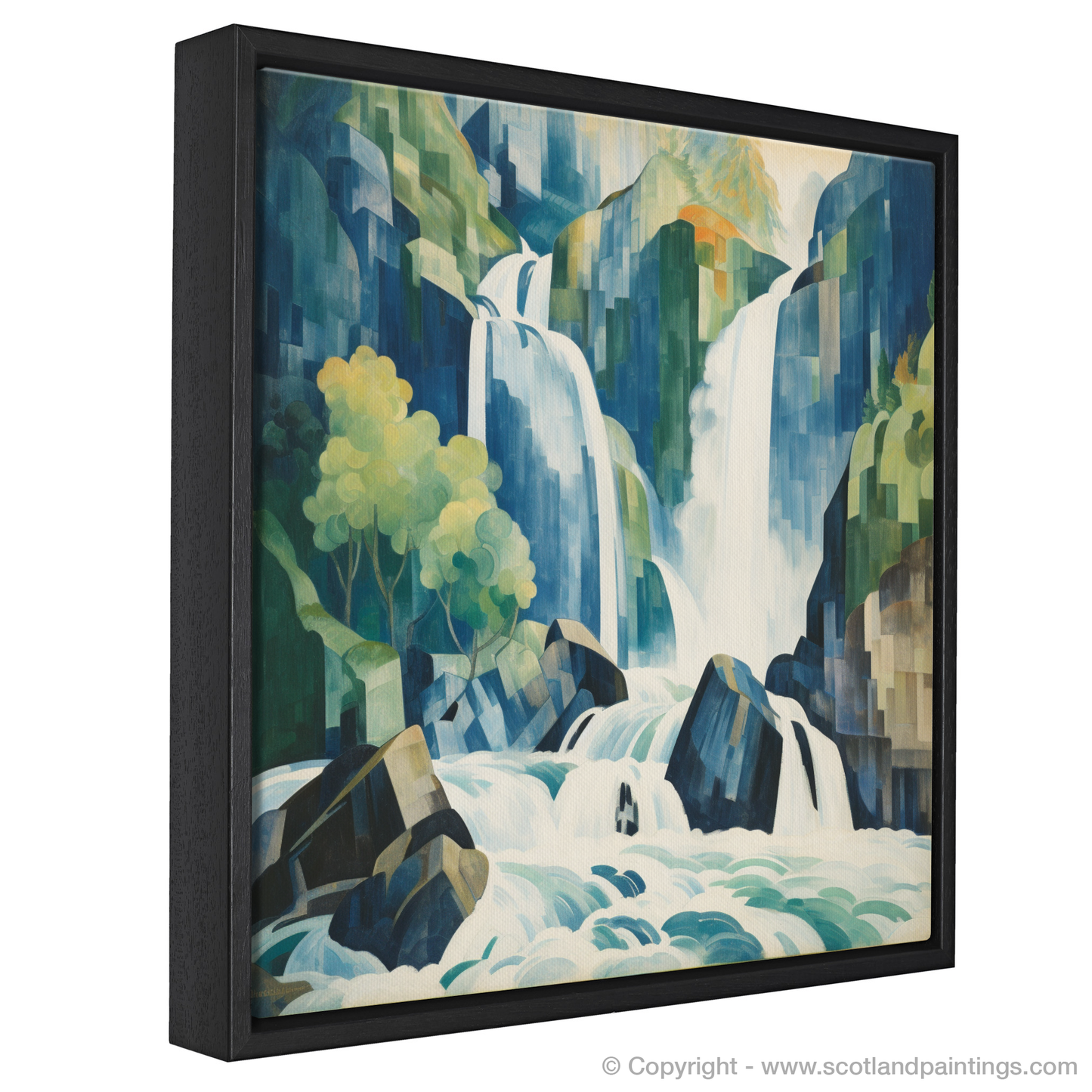 Cubist Cascade: A Modern Tapestry of Plodda Falls