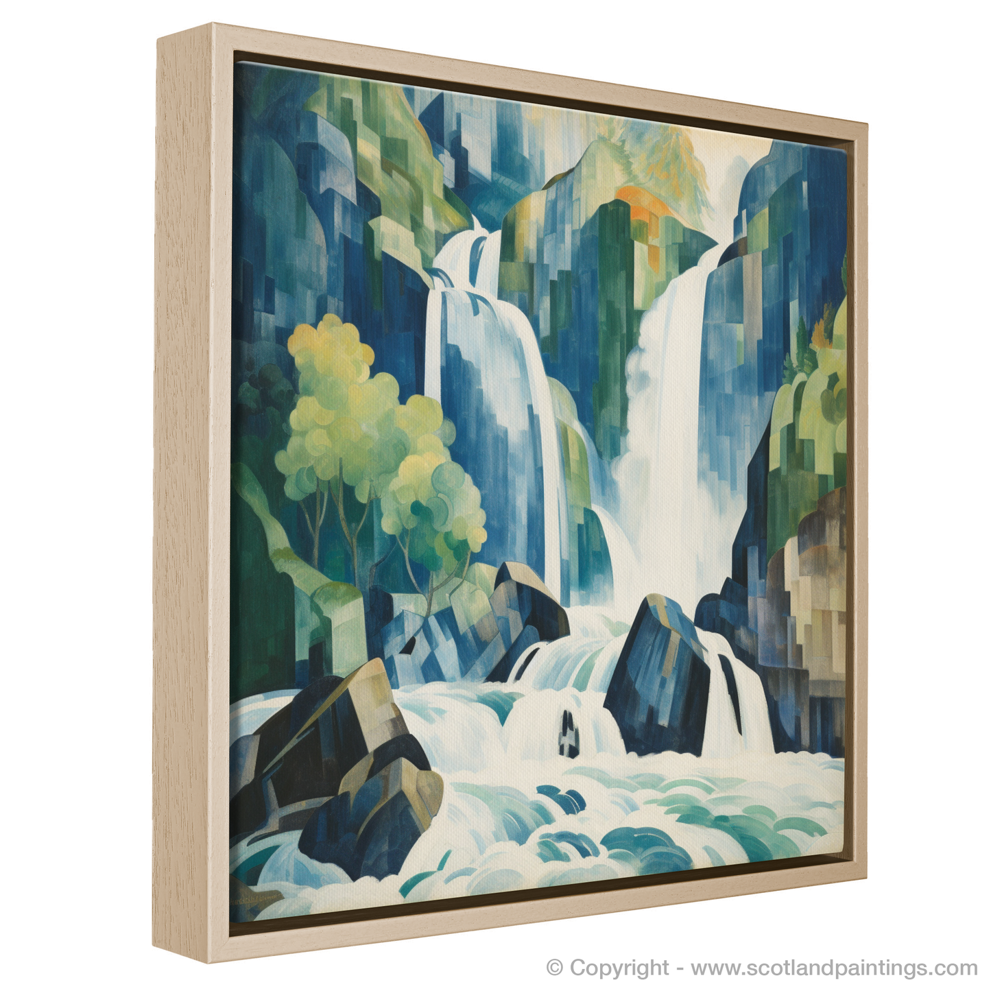 Cubist Cascade: A Modern Tapestry of Plodda Falls