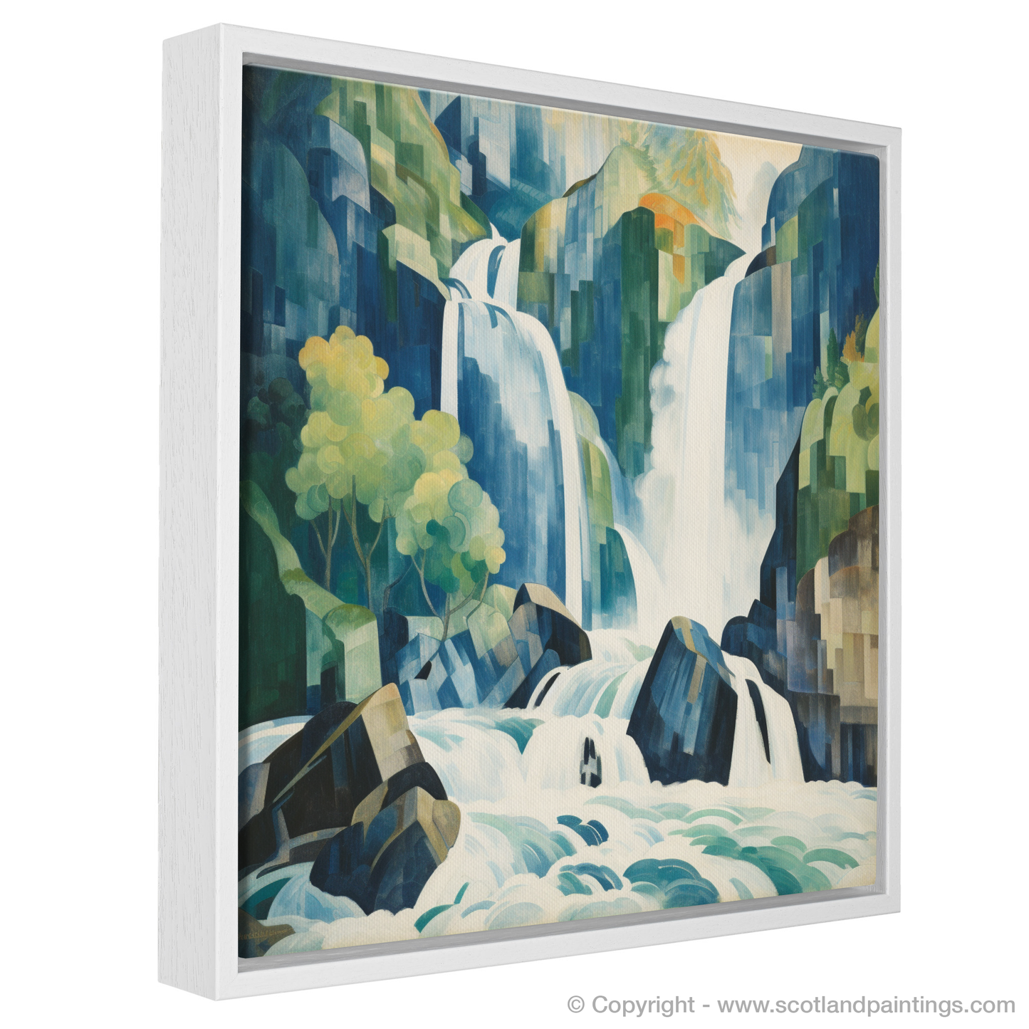 Cubist Cascade: A Modern Tapestry of Plodda Falls