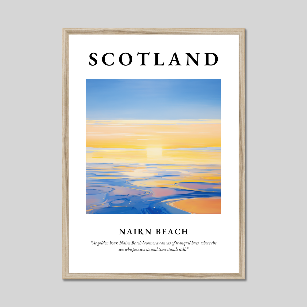 Poster in a natural frame with the word Scotland