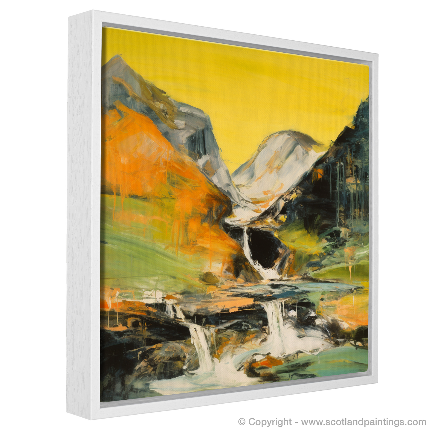 Steall Falls Emotion: An Abstract Expressionist Ode to Scottish Wilderness