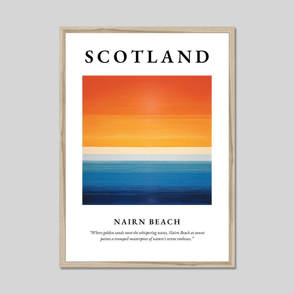 Poster in a natural frame with the word Scotland