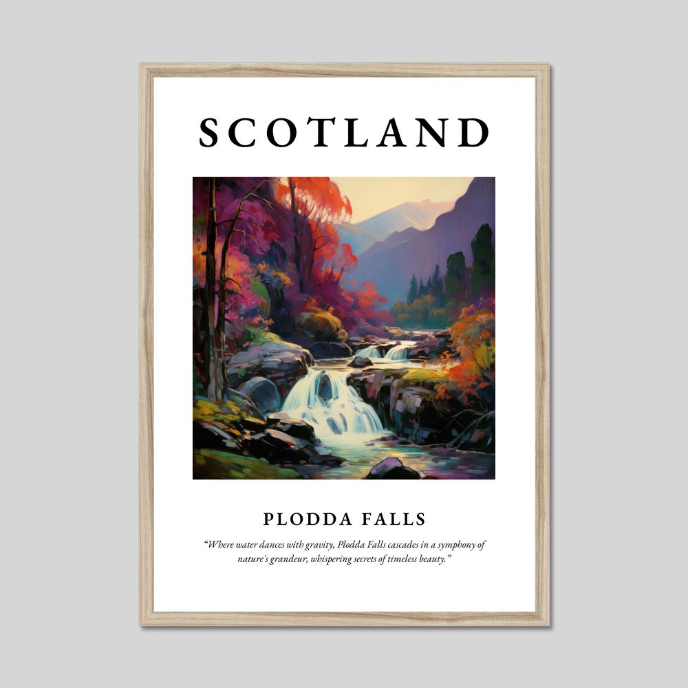 Poster in a natural frame with the word Scotland