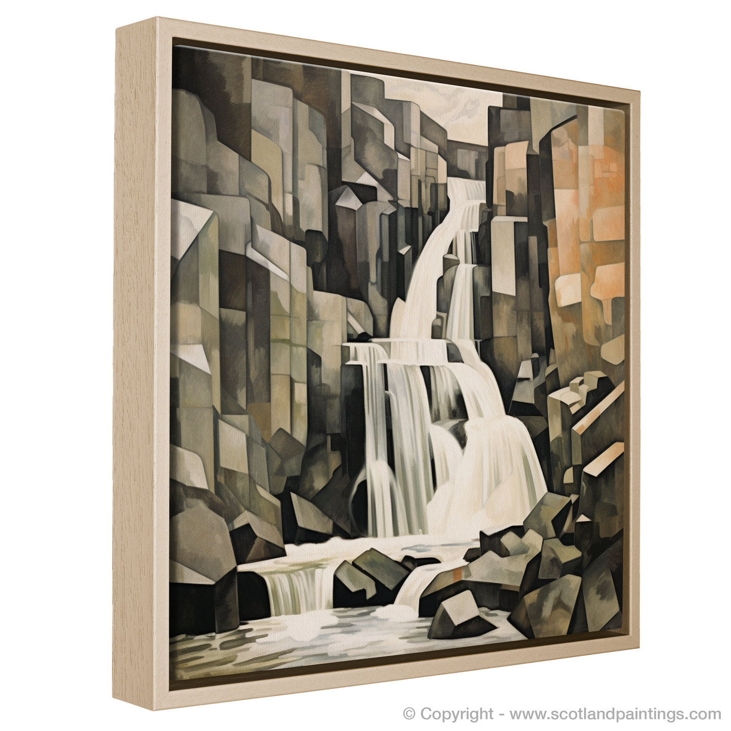 Cubist Mealt Falls: A Modernist Ode to Scottish Beauty