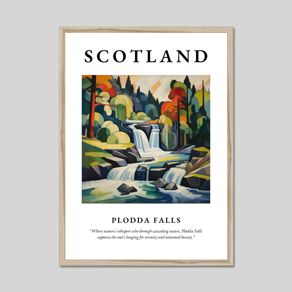 Poster in a natural frame with the word Scotland