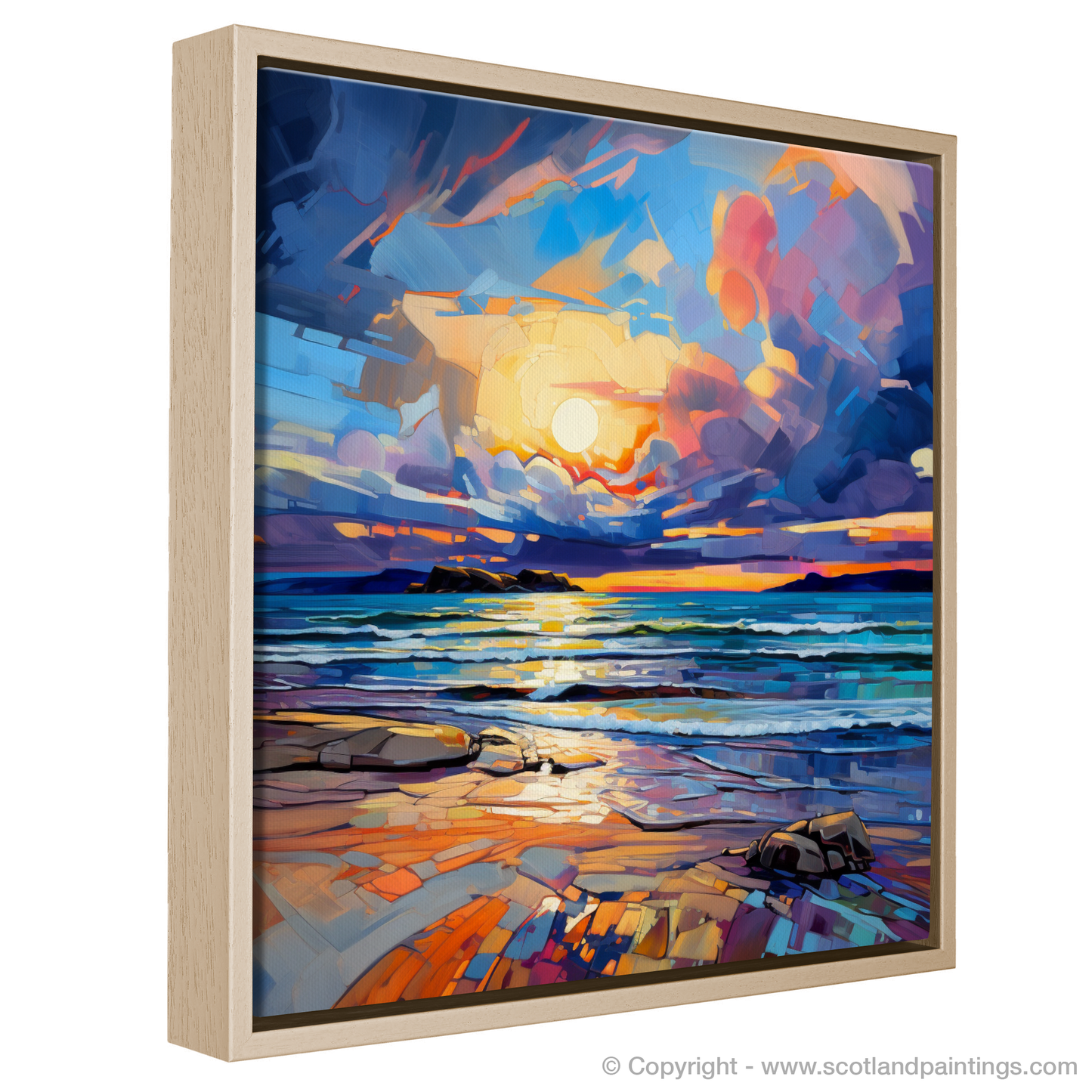 Fauvist Fury: A Stormy Nairn Beach Embrace