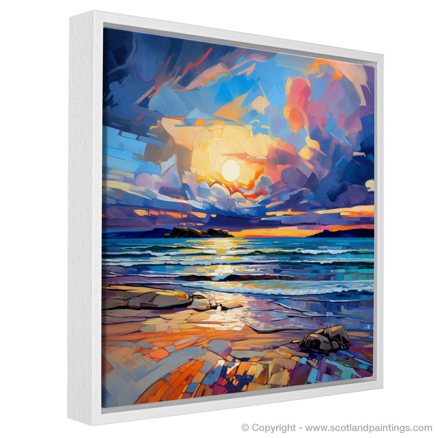 Fauvist Fury: A Stormy Nairn Beach Embrace