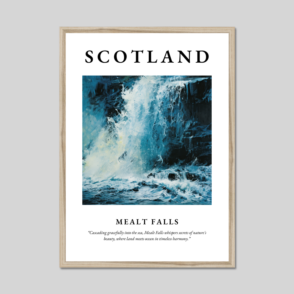 Poster in a natural frame with the word Scotland