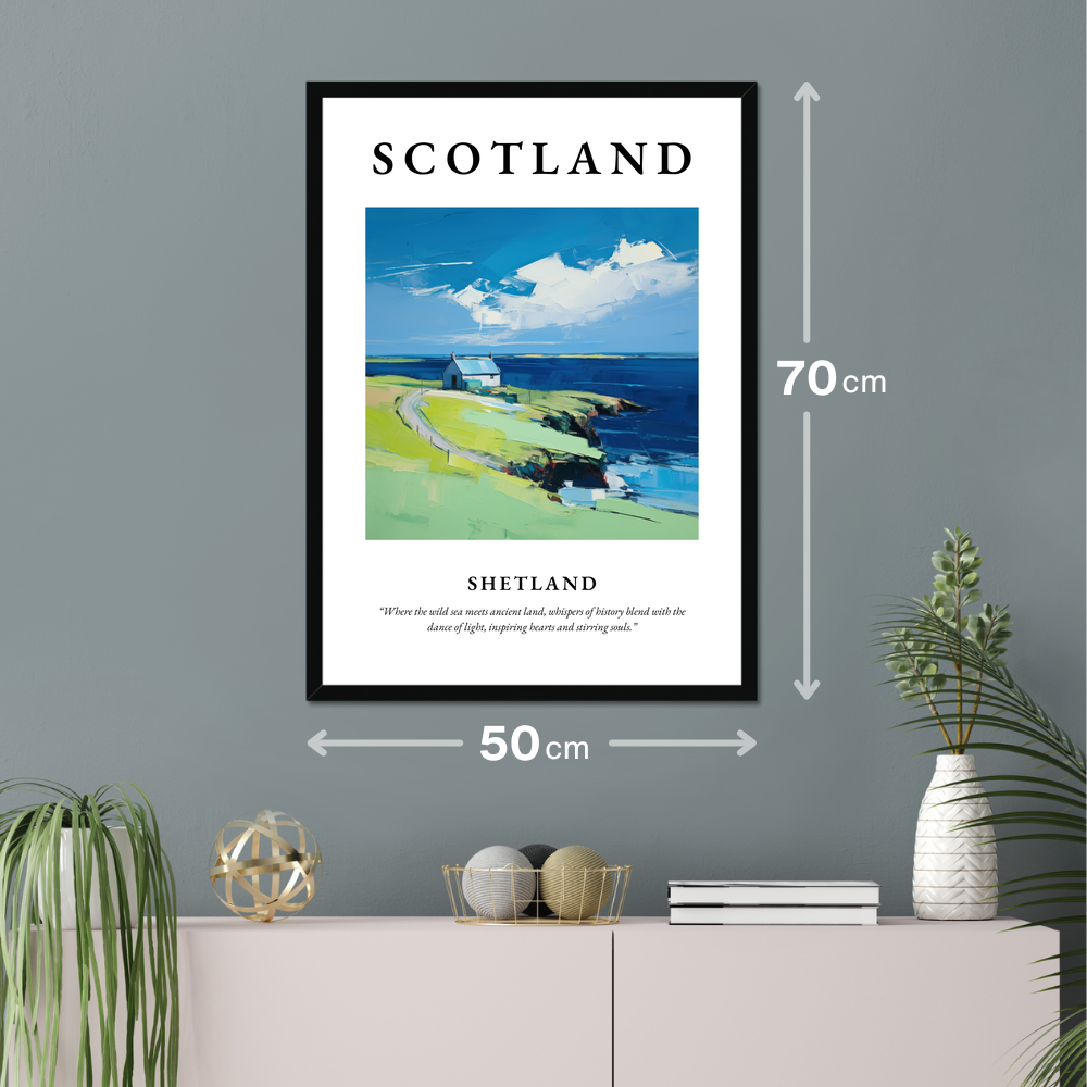 Poster of Shetland hanging on a wall