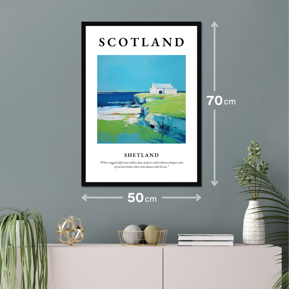 Poster of Shetland hanging on a wall