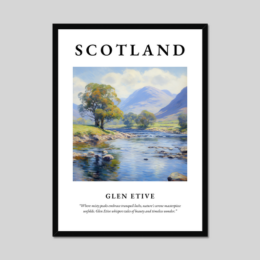 Poster of Glen Etive, Scotland.