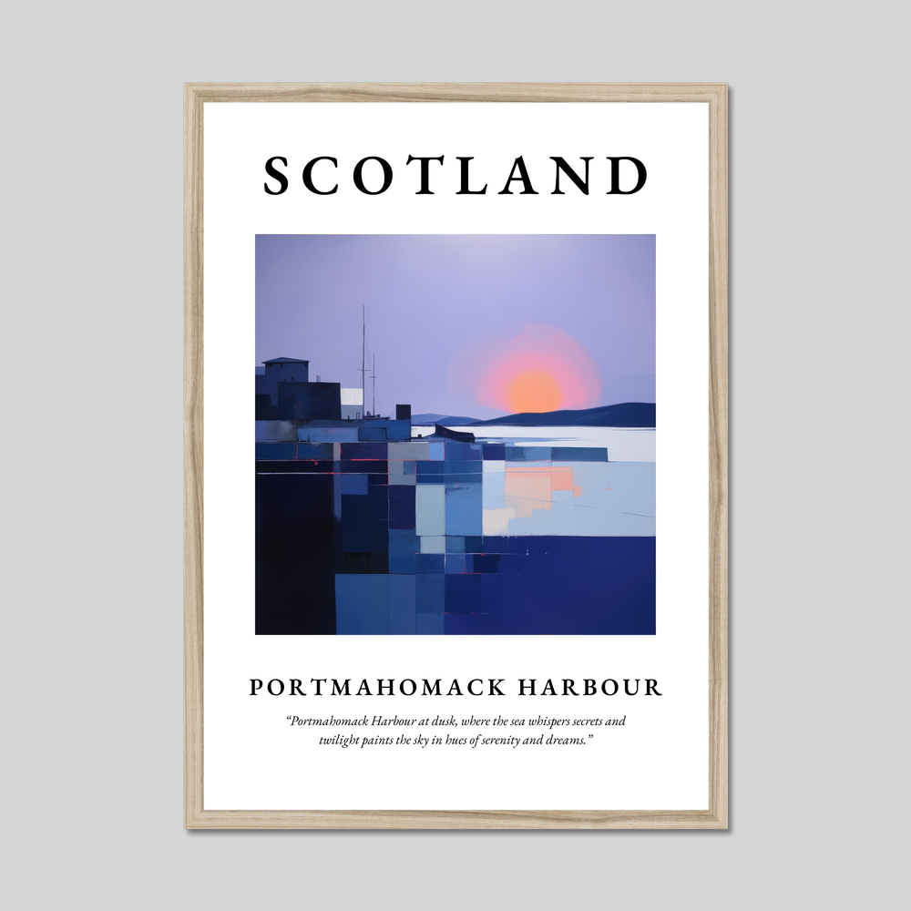 Poster in a natural frame with the word Scotland