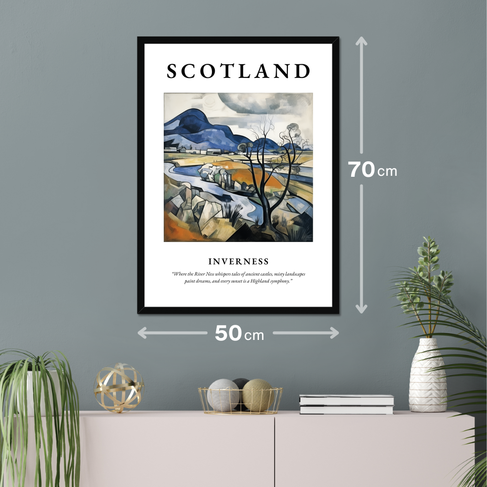 Poster of Inverness hanging on a wall