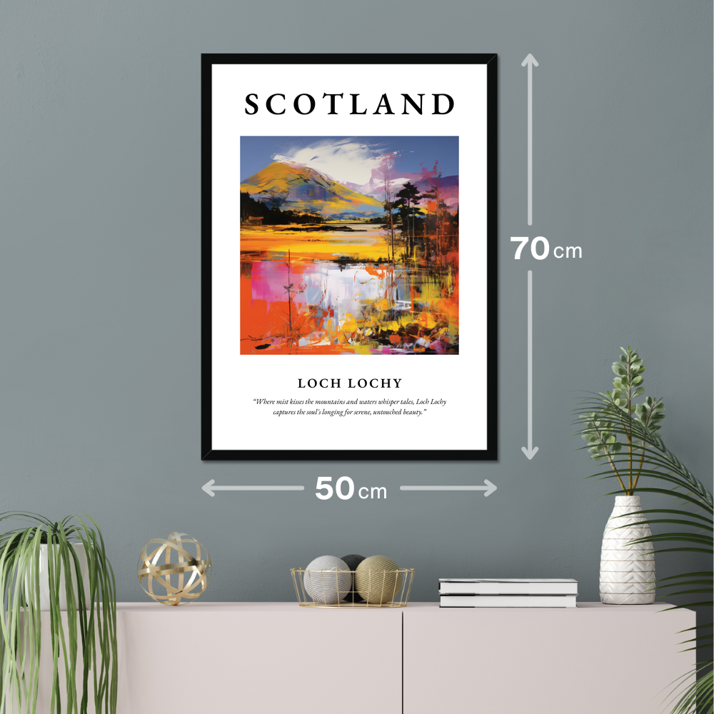 Poster of Loch Lochy hanging on a wall